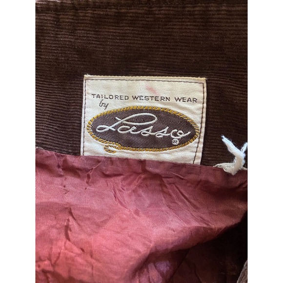 Vintage 1970s Lasso Tailored Western Wear Brown Corduroy Jacket - Picture 7 of 8